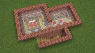 Minecraft - How to build a Brick Underground Starter House Base