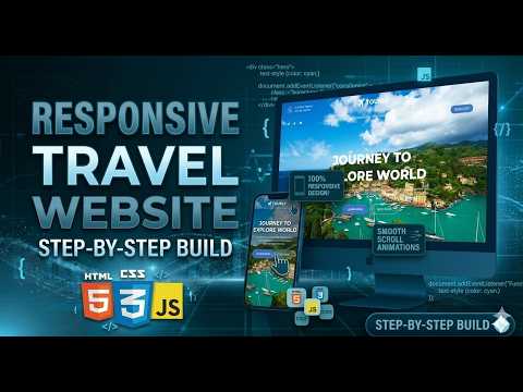 Travel Website 🌍 | HTML CSS JavaScript | Free Source Code