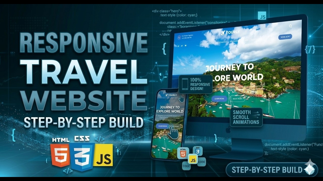 Tour & Travel Website Design Using HTML, CSS & JavaScript | Free Source ...