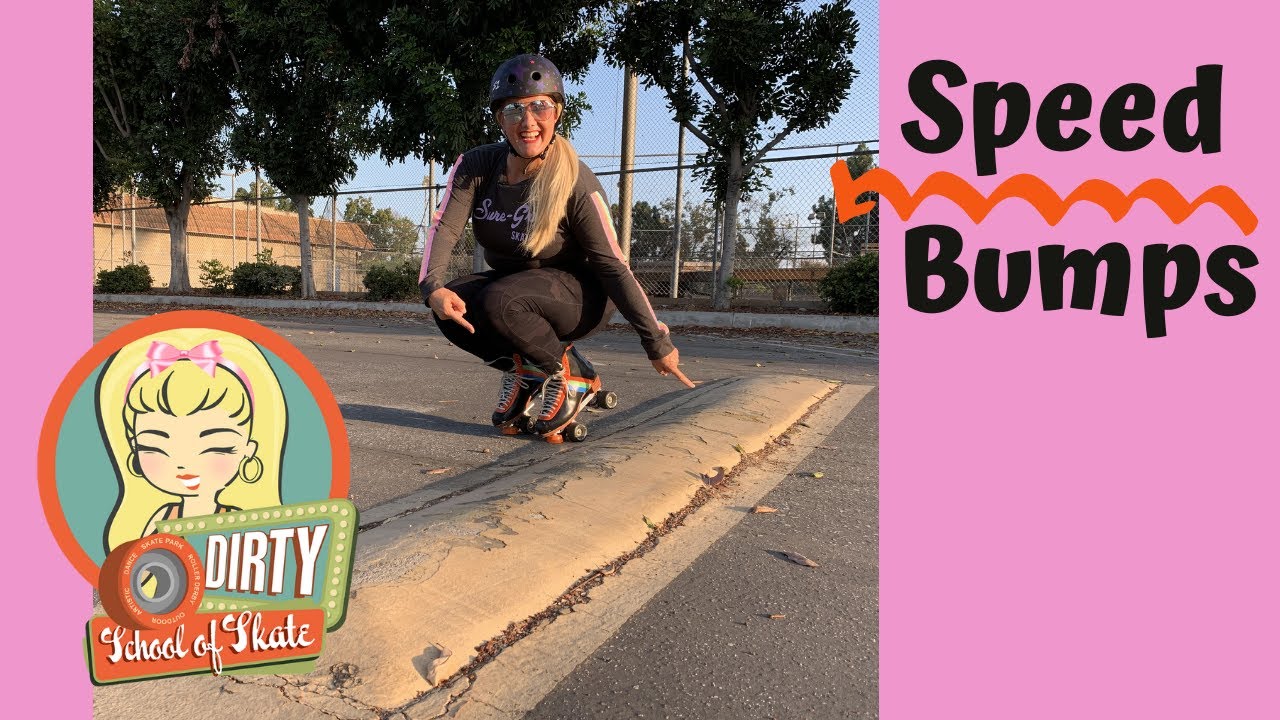 Outdoor Roller Skating Skills SPEED BUMPS! YouTube
