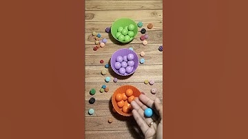 Satisfying Video Sorting Color 💚💜🧡🤗 #satisfying #asmr #shorts