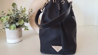 Nylon mini Prada drawstring bag / switching out bags ~ plus selling LV papillon 30