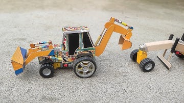 How to make JCB at Home from Matchbox | DIY JCB Backhoe Loader | Mini JCB Science Project