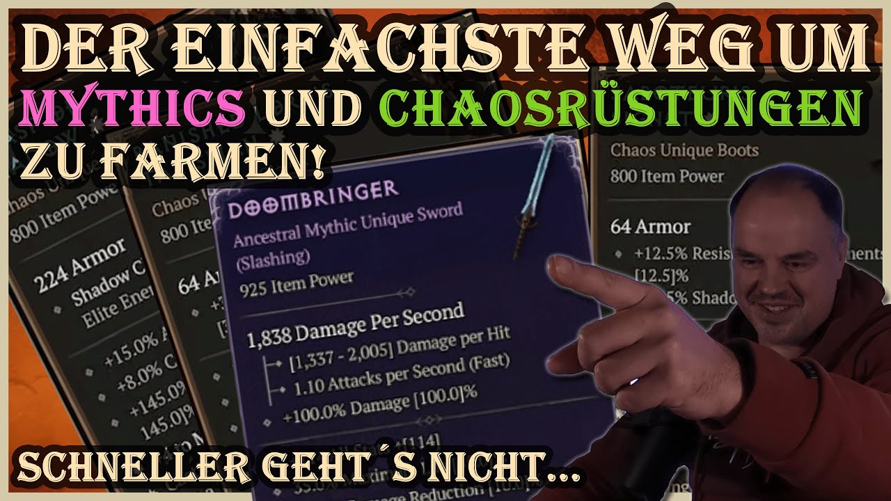Der SCHNELLSTE WEG um MYTHICS und CHAOSRÜSTUNGEN zu farmen! 🔥 Diablo 4 Tutorial deutsch
