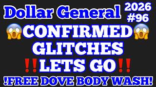 2026#96😱Dollar General Couponing😱CONFIRMED GLITCHES‼️FREE DOVE BODY WASH‼️LET’S GO‼️MUST WATCH👀👀