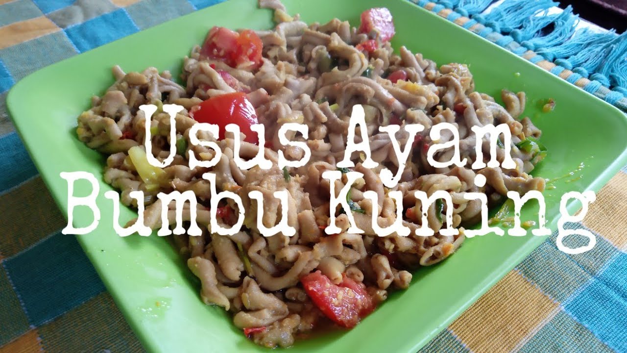 Resep dan Cara membuat Usus Ayam bumbu kuning - YouTube