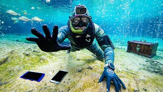 Searching for Treasure in World's CLEAREST Water!! (invisible water)