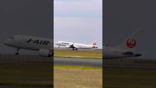 [Yamaguchi Ube Airport] J-AIR EMBRAER E190 (JA250J) Takeoff #shorts