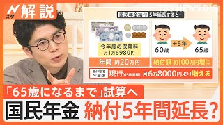 国民年金納付 5年延長すると…100万円負担増に、私たちの年金の行方は【Nスタ解説】TBS NEWS DIG