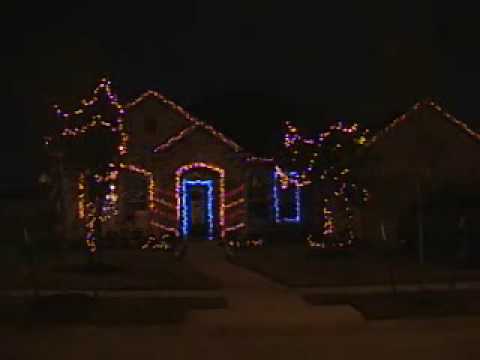 My home in Katy, Texas. Christmas lights synchronized to Crazy Frog Jingle Bells. Uses D-Light Cards and Light O Rama software