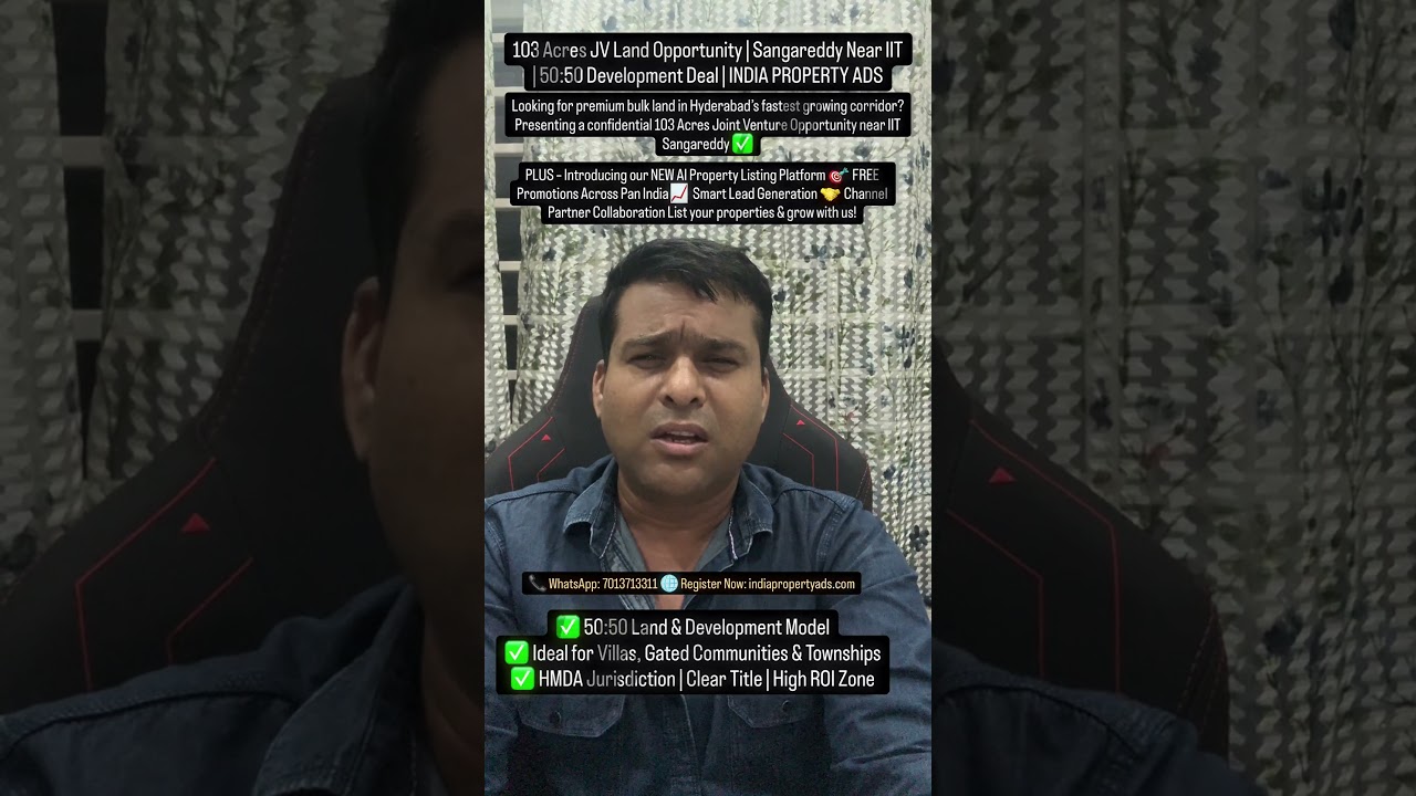 103 Acres JV Land Opportunity | Sangareddy Near IIT | 