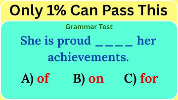 Mixed English Grammar Test: Only 1% Can Pass This