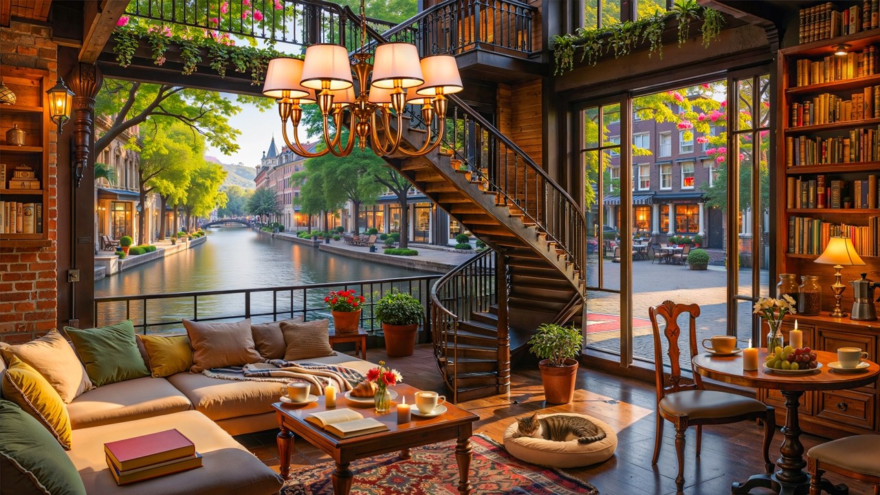 Elegant Spring Coffee Shop Jazz ☕ Smooth Background Jazz ~ Calm Morning Ambience for Relaxing