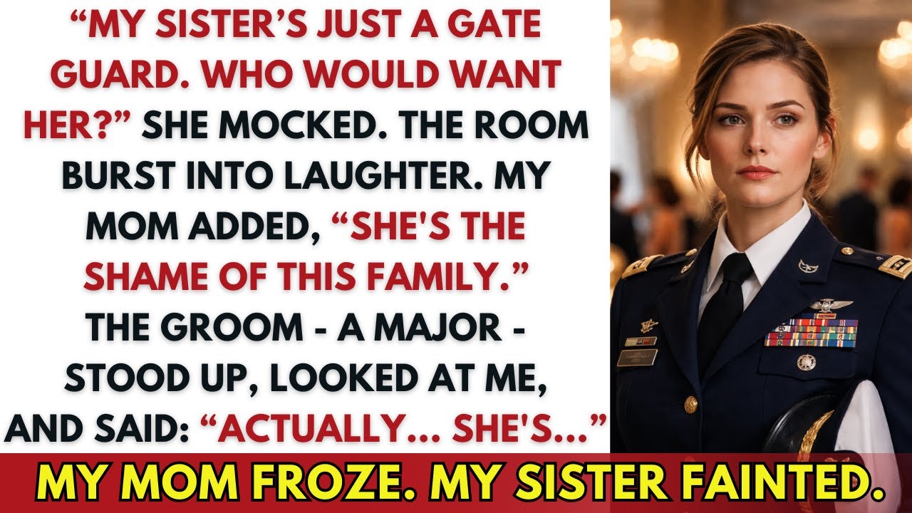 At My Sister’s Wedding, She Publicly Mocked Me — Then Her Groom Bowed and Said, “Ma’am…”