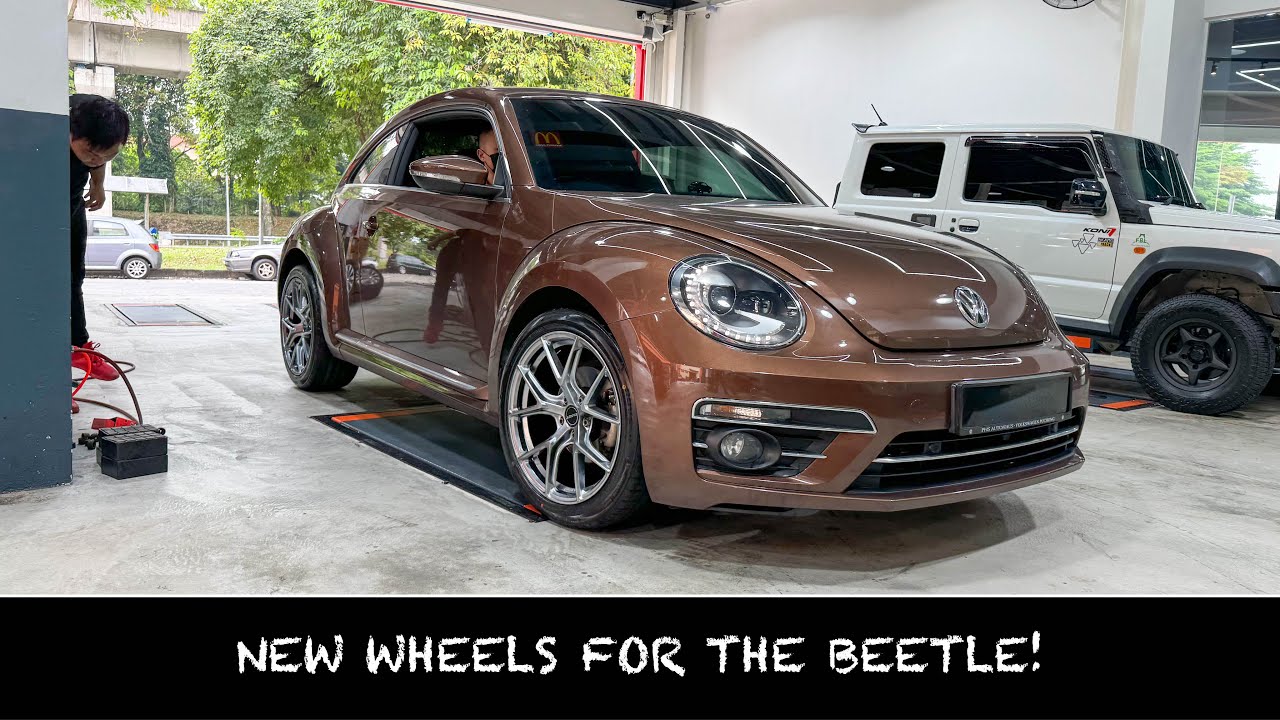 New Wheels For the VW Beetle! *Raxer RTX02 Install & Fitment* - YouTube