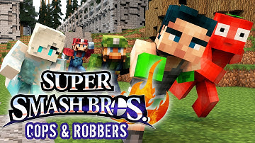Minecraft Mini-Game: COPS N ROBBERS! (SUPER SMASH BROTHERS!)