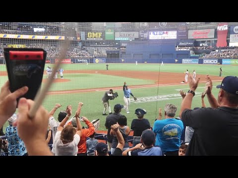 Watching The Almost PERFECT Game At Tropicana Field - Tampa Bay Rays Drew Rasmussen Teases No Hitter