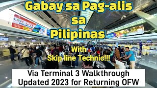 Gabay sa Pagalis sa Pilipinas via NAIA Terminal 3 Latest 2023