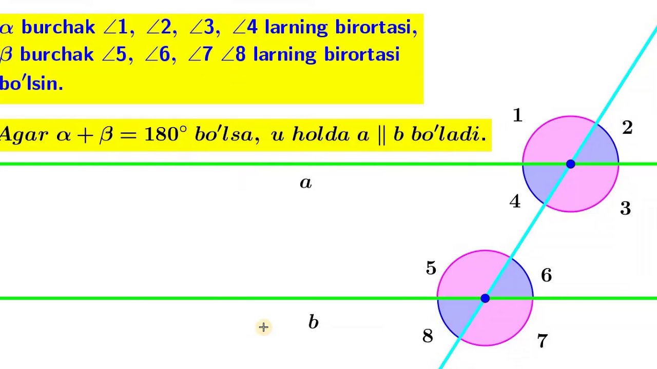 4 3  Togri chiziqlar parallik alomati a