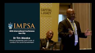 Ethical Leadership & Code of Conduct for Local Government | Dr Tim Maake | IMPSA 2025