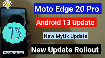 Moto Edge 20 Pro Android 13 Update & Myux Update Rollout