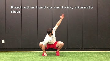 Squat - OH Reach Torso Twists