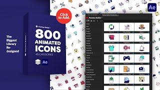 PremiumBuilder Animated Icons (After Effects Template - Extension Tool)