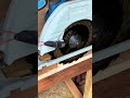 cutting a square block of wood using a circular saw with precision and making a compound miter joint