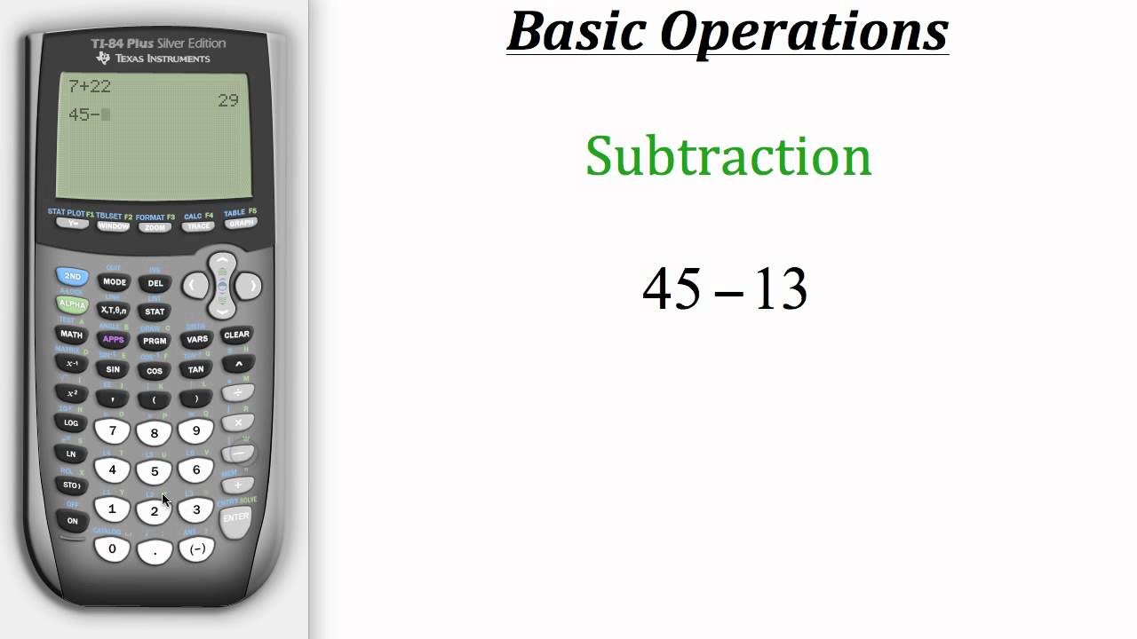 TI Calculator Tutorial Basic Operations YouTube