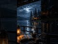 "POV: Rainy night at a cozy lake cabin 🌧️☕" #relaxingrain #rainambience #relaxing