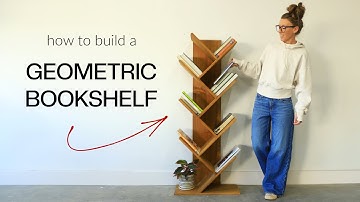 How to Build a Simple, Modern, Angled Bookshelf | EASY!
