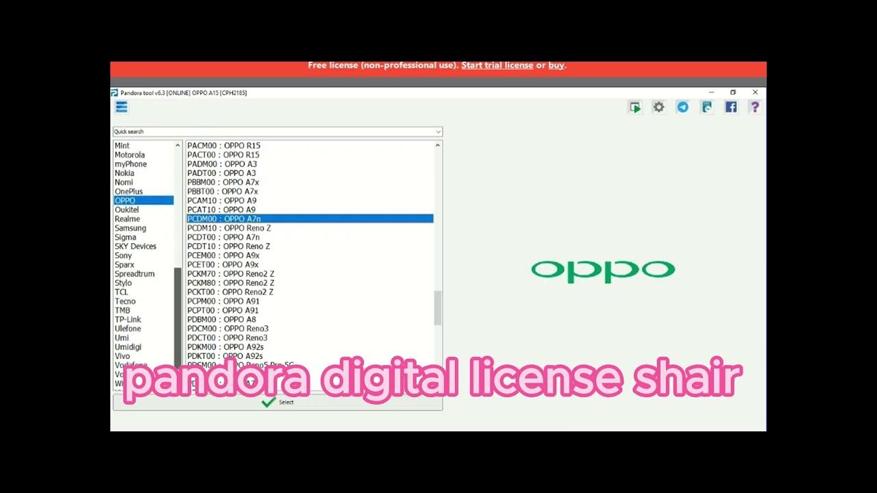 Pandora Tool digital1Month activation and feature tool login tutorial