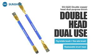 Sunshine Ss022d Double Copper Head Dual Purpose Brush With Replaceable Head