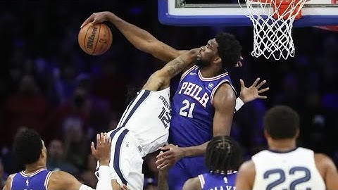 Joel Embiid gets way up for the BLOCK OF THE YEAR on Ja Morant | Sixers vs Grizzlies