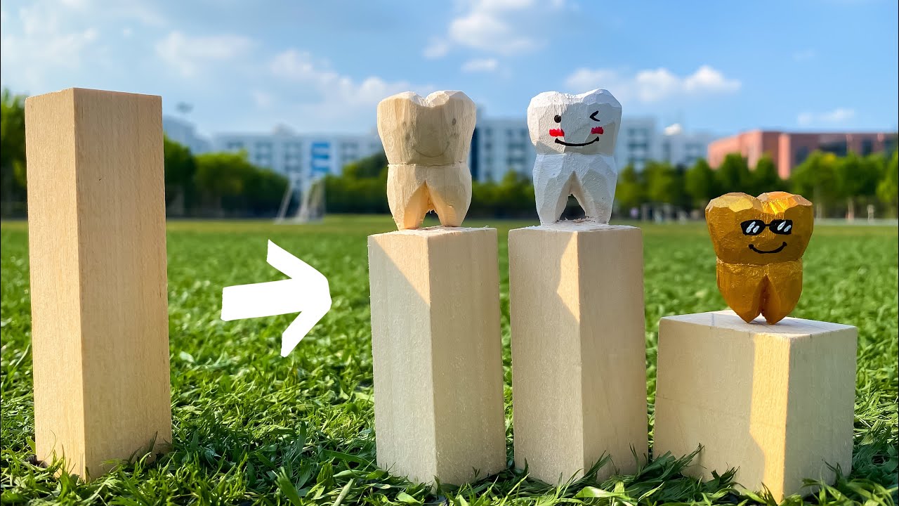 如何木雕一顆牙齒 How to carve a tooth in wood｜歯を木彫りする方法です｜어떻게 나무로 이빨을 조각합니까