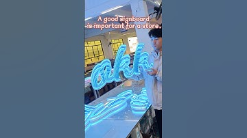 We can create signage in different colors. #ledlight #signature #lightbox #ledsign