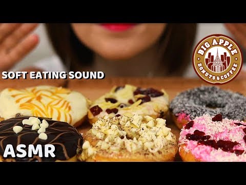 ASMR 咀嚼音 Big Apple DONUTS 甜甜圈 도넛 리얼사운드 먹방 ドーナツを食べる音 EATING SOUND