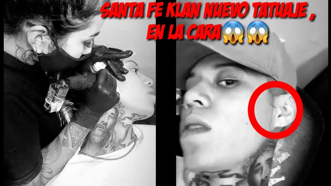 Santa Fe klan (nuevo tatuaje 😱) en la cara - YouTube