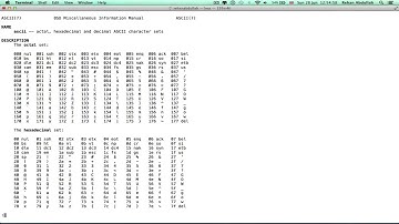 How to ACCESS the Ascii Table From Terminal On a Mac | New