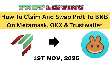 HOW TO CLAIM AND SWAP YOUR PRDT TO BNB/USDT