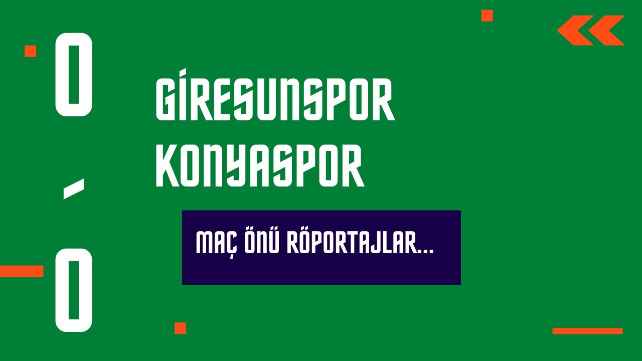 Giresunspor Konyaspor 0 0 Mac Oncesi Roportajlar Youtube