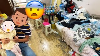 🤮FATHER TAKES CARE OF THE BABY AND MAKES A MESS AT HOME! TWO DAYS OF CLEANING