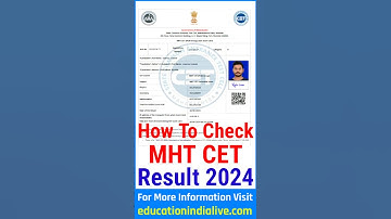 MHT CET Result Kaise Check Kare || How To Check MHT CET Result 2024