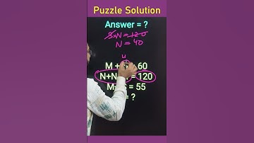 Math Puzzle Solution | #tricks #math #shorts #puzzlesolution  #katarsinghclasses #youtubeshorts