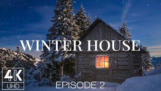 Beautiful Winter 4K TV Screensaver - Forest House under Falling Snow - 8 HOURS Episode #2 screenshot 5