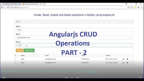 Angularjs CRUD operation using PHP and MySQL -PART 2