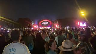 Coldplay performs “Fix You” with Billie Eilish at the Global Citizen Festival in Central Park, NYC