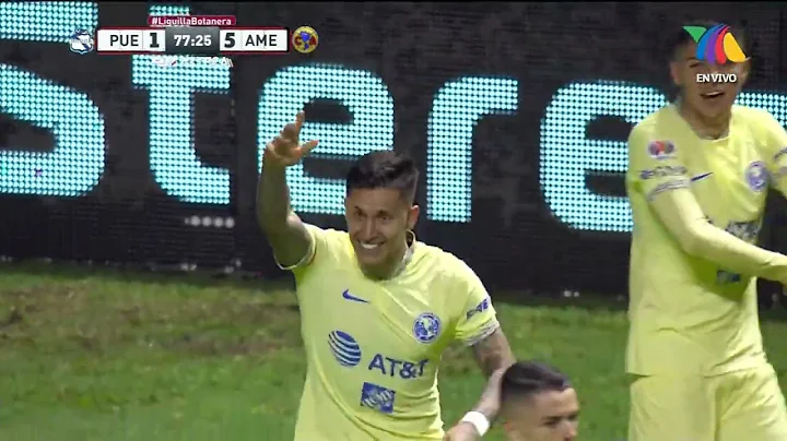 Gol de Brian Rodrguez | Puebla 1-5 Amrica | Liga B...