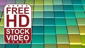 Free Stock Videos – abstract colorful cubes moving and changing color randomly 3D animation