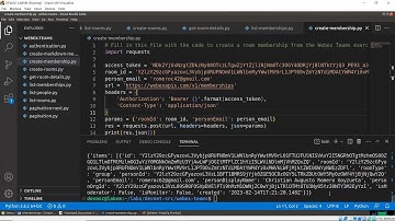 8.6.7 Lab - Construct a Python Script to Manage Webex Teams
